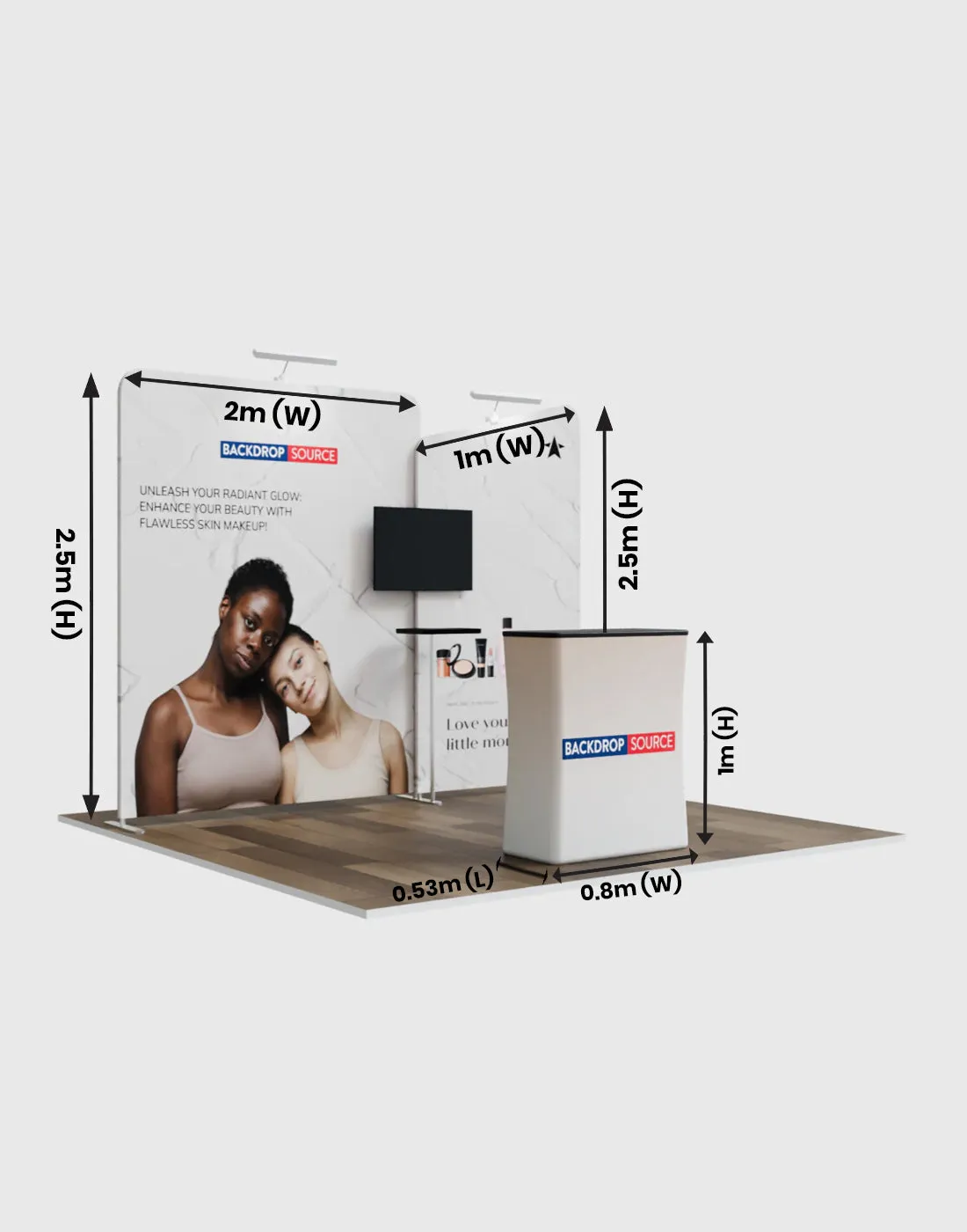 Portable Exhibit Display 3m - Model 2