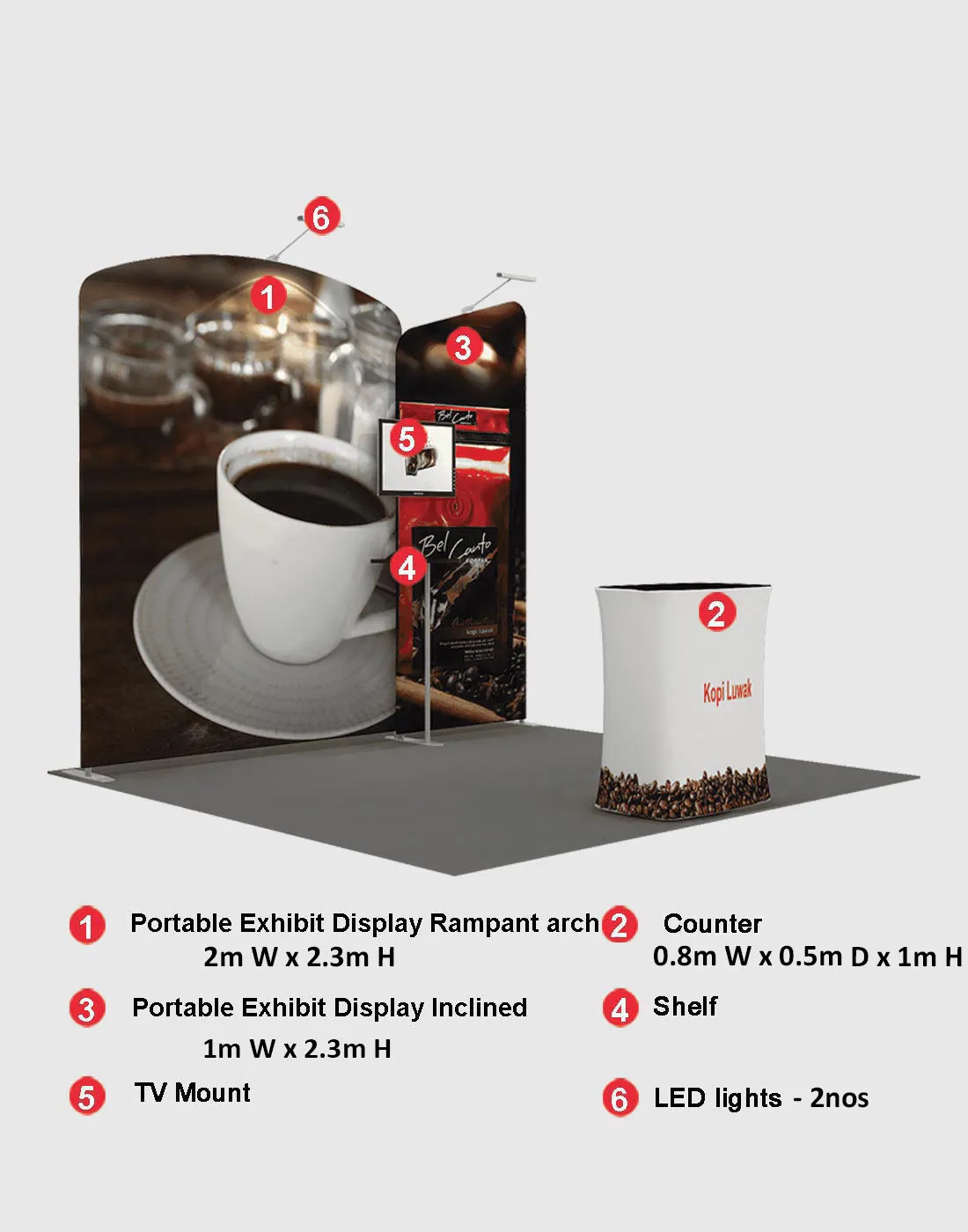 Portable Exhibit Display 3m - Model 5