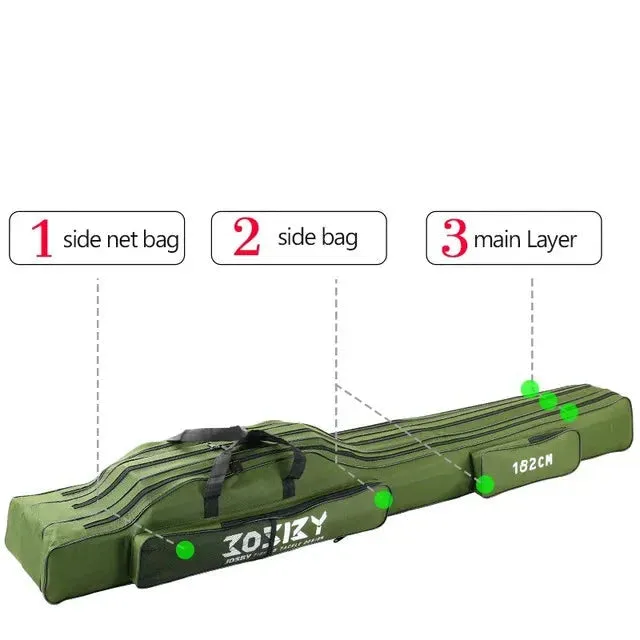 Portable Foldable Fishing Rod Carrier Bag