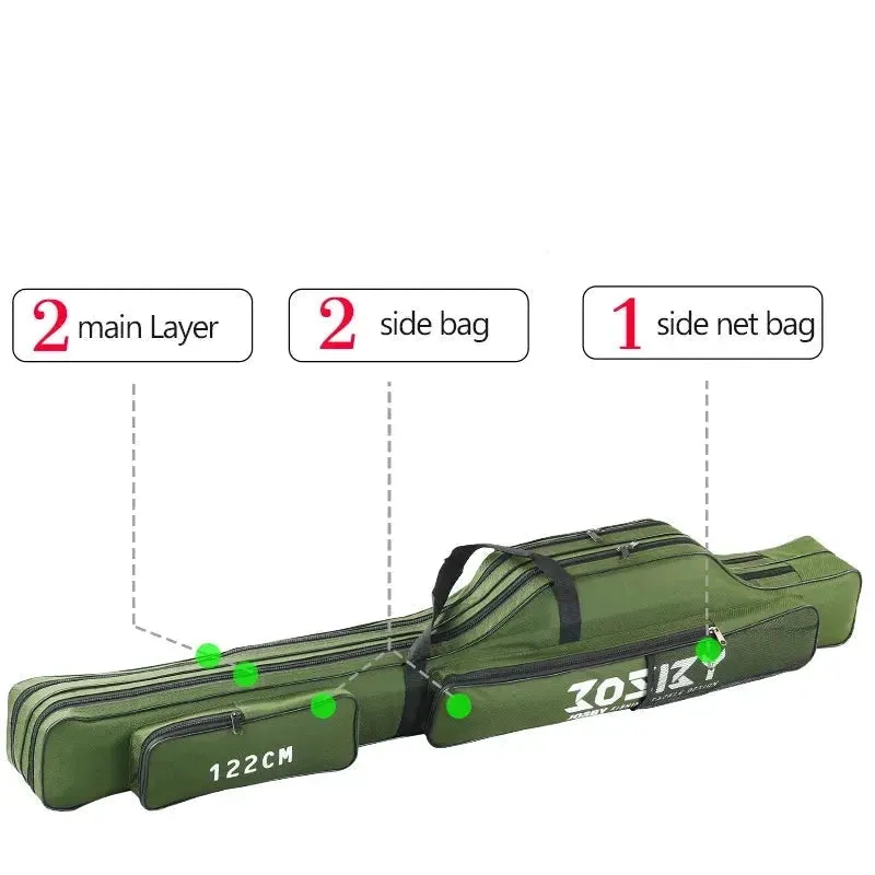Portable Foldable Fishing Rod Carrier Bag