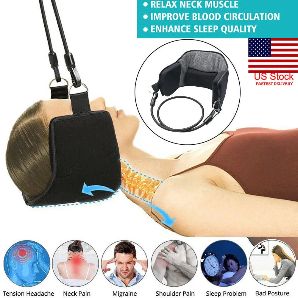 Portable Head Hammock Cervical Traction Device for Neck Pain Relief