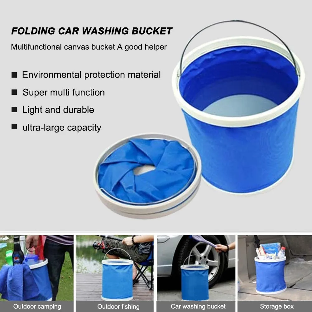 Portable Water Bucket Foldable Outdoor Travel Camping Hiking Fishing Water Storage Container Drinking Picnic Barrel