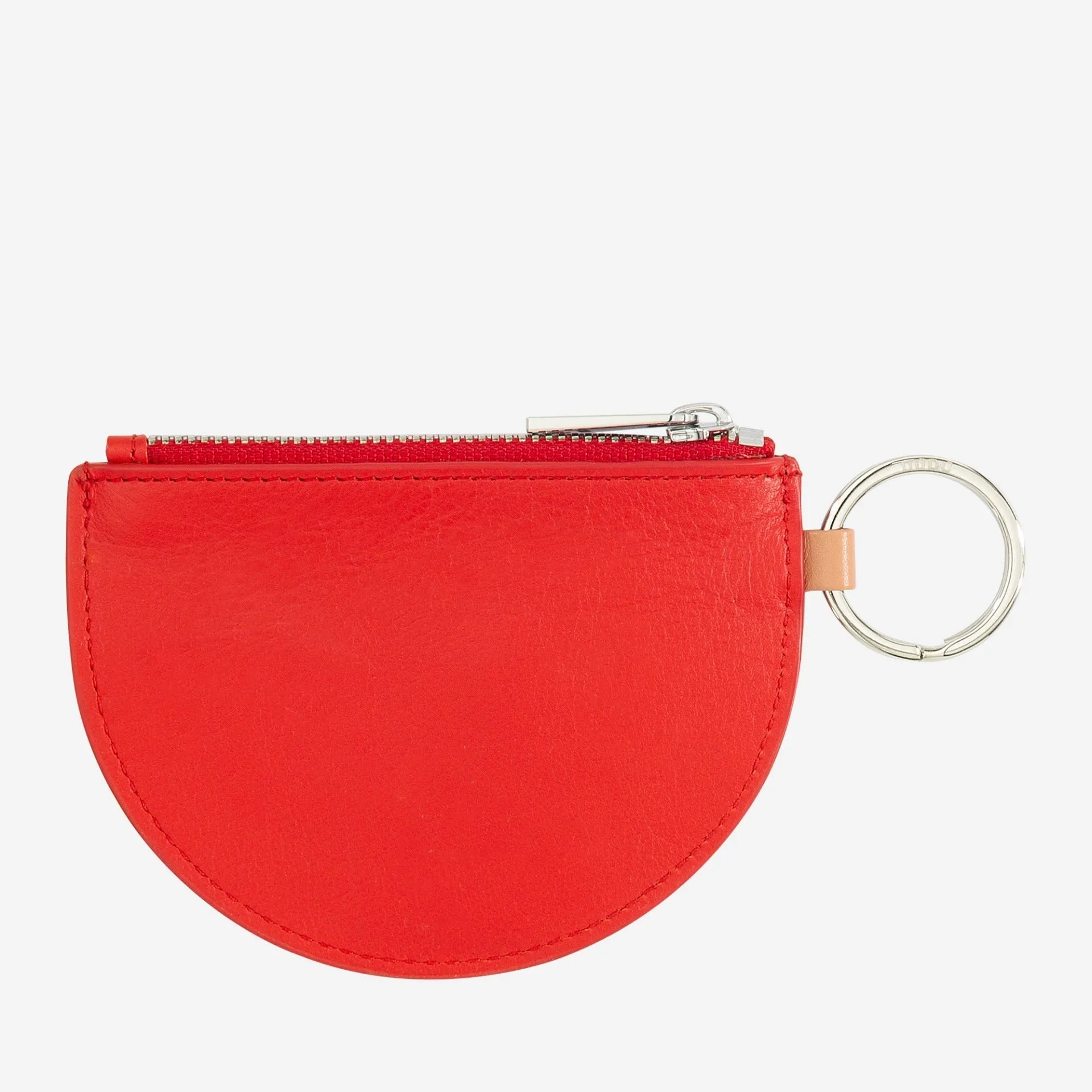 Portachiavi con Portamonete da Donna Dudu Bags Tolosa in Pelle Colorful Rosso Fiamma