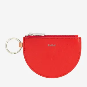Portachiavi con Portamonete da Donna Dudu Bags Tolosa in Pelle Colorful Rosso Fiamma
