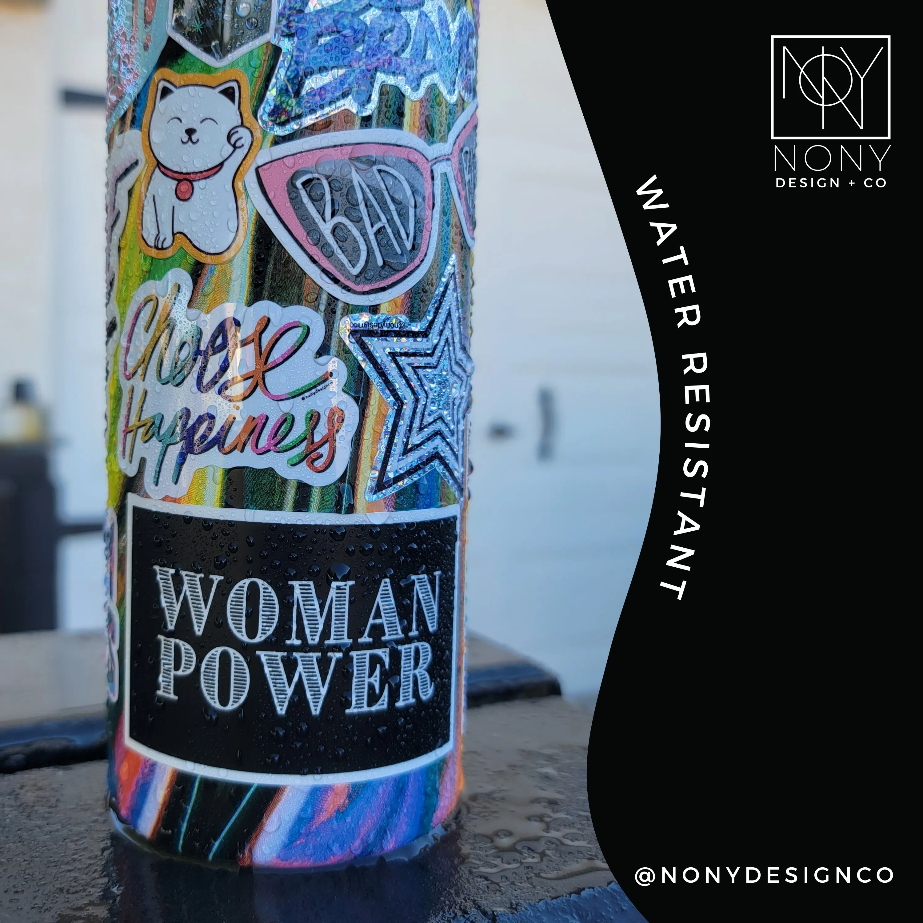 Powered by Iced Coffee Die Cut Sticker
