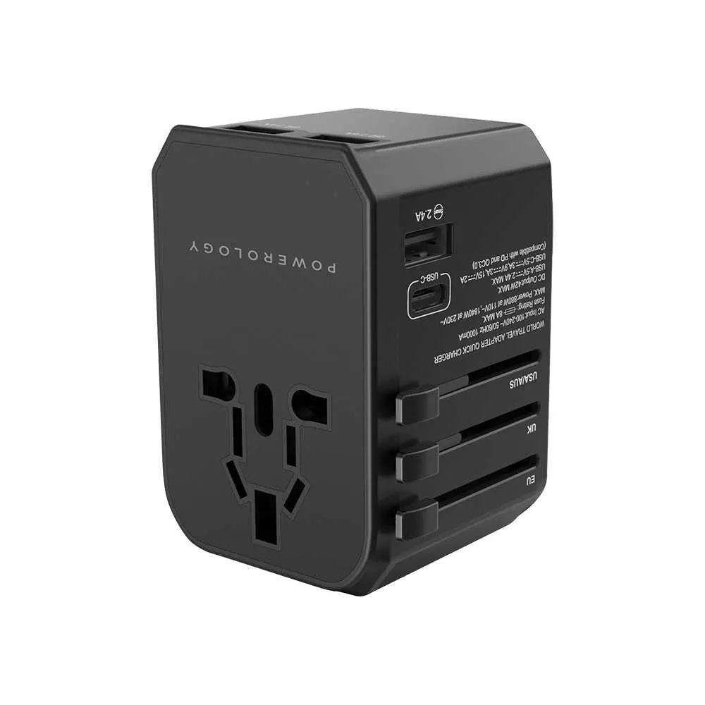Powerology - Universal Charger 45W PD   Triple USB-A 2.4A Ports - MND