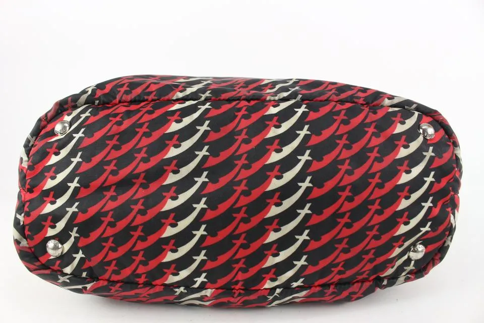 Prada Red Nylon Tessuto 2way Convertible Tote Bag 915pr69