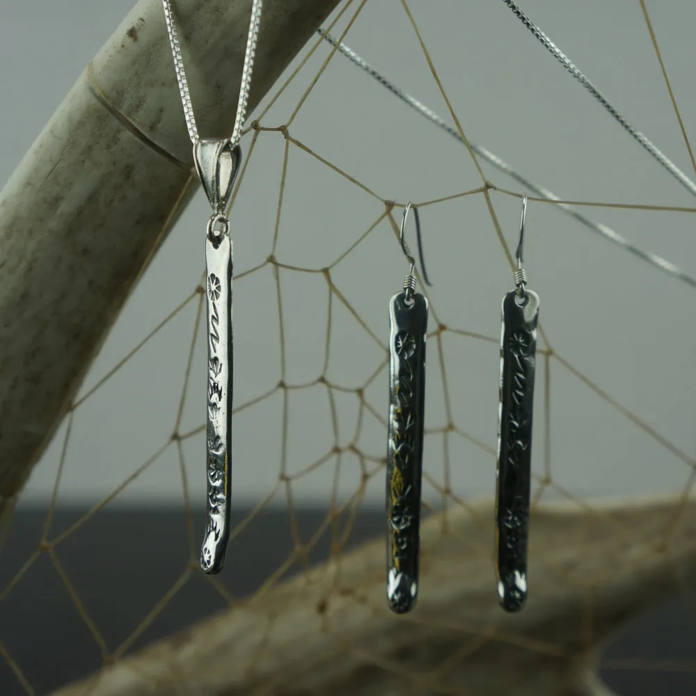 Prayer Stick Necklaces & Earrings - Three Sizes
