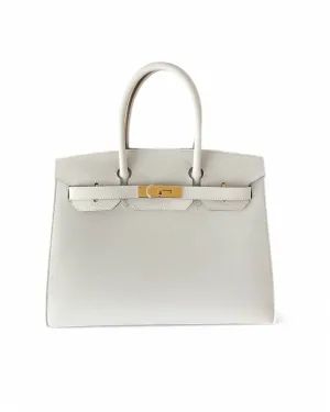 Pre-owned Hermès Birkin 30 Gris Pale Sellier GHW (2024) – Pristine Condition - Full Set