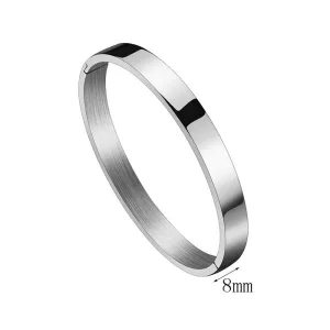 Premium Quality Full Covered High Polished Bracelet for Men and Women - Silver Color