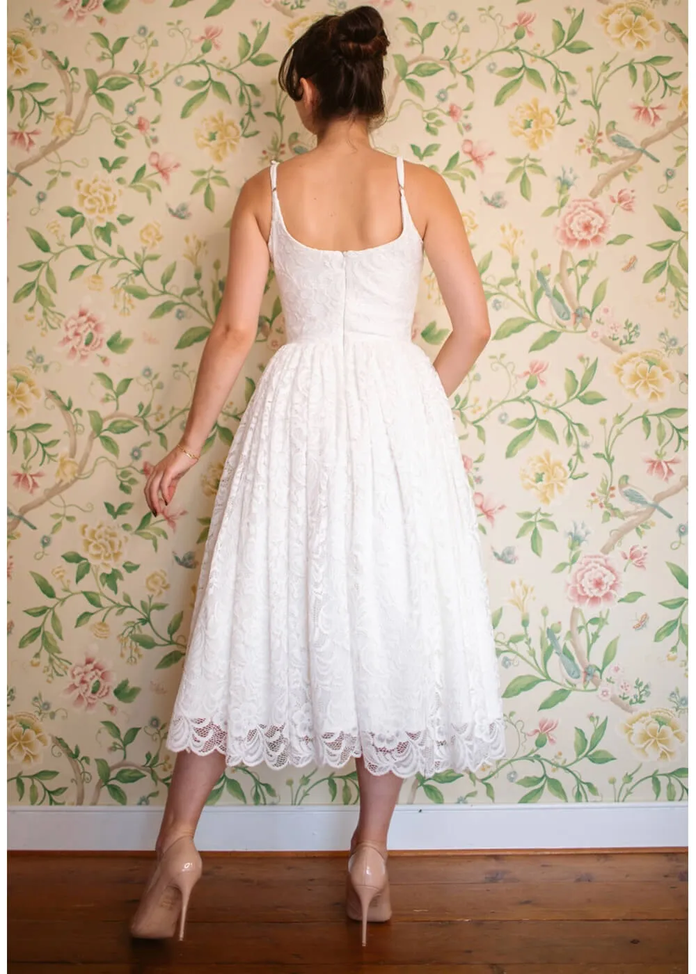 Pretty Dress Company Priscilla Lace 50's Swing Dress Ivory