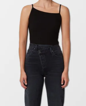 Priya Asymmetric Tank Black