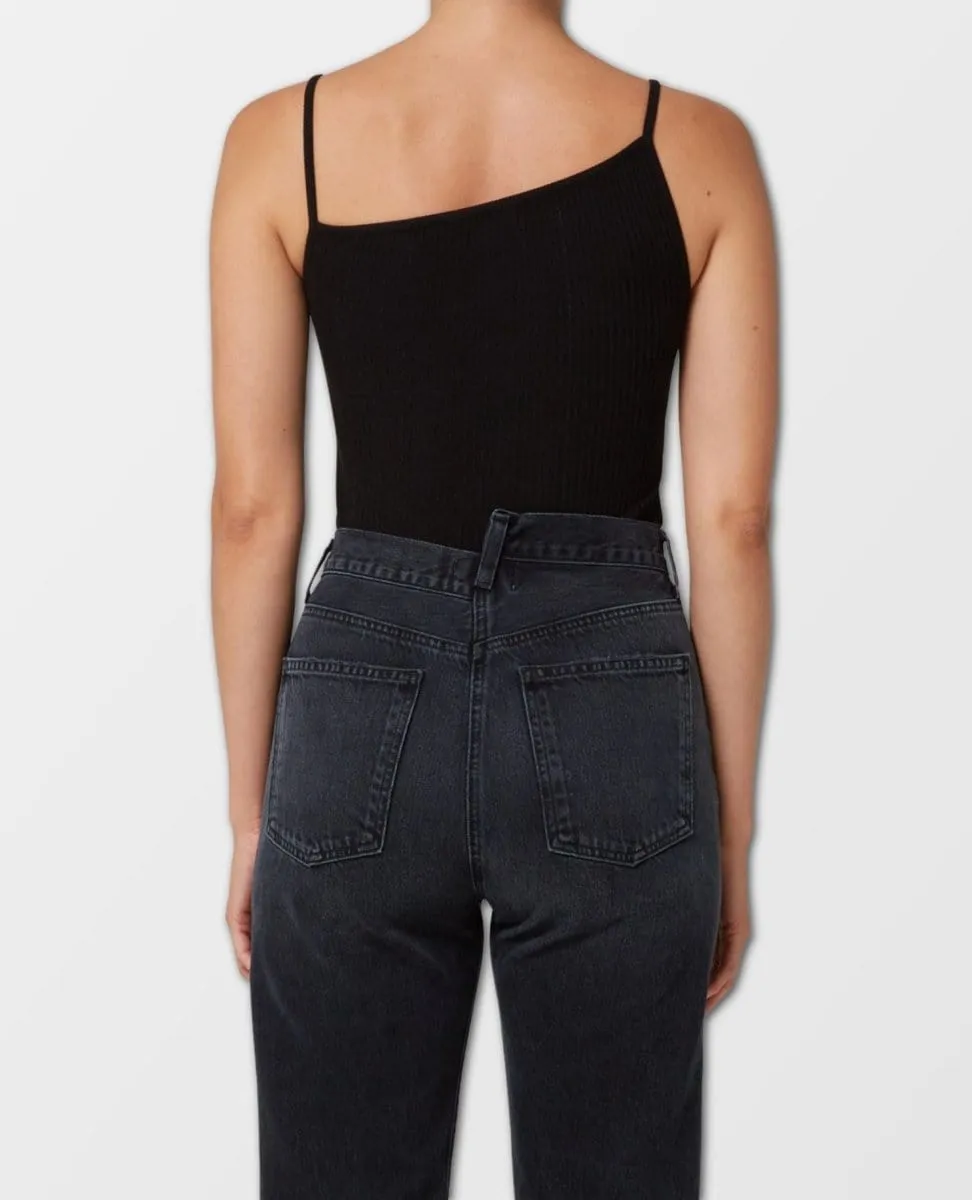 Priya Asymmetric Tank Black