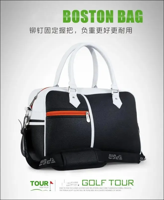 Professional custom waterproof pu golf shoe boston hand bag