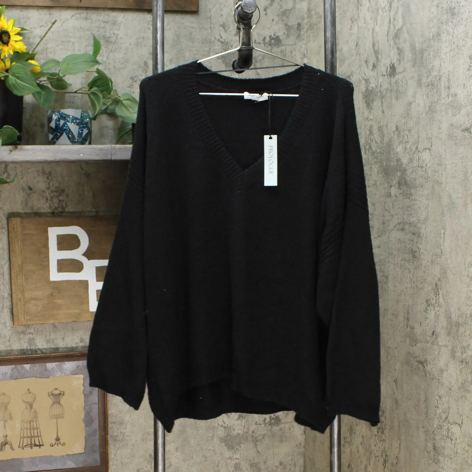 Prologue Women's Drapey V-Neck Pullover Sweater
