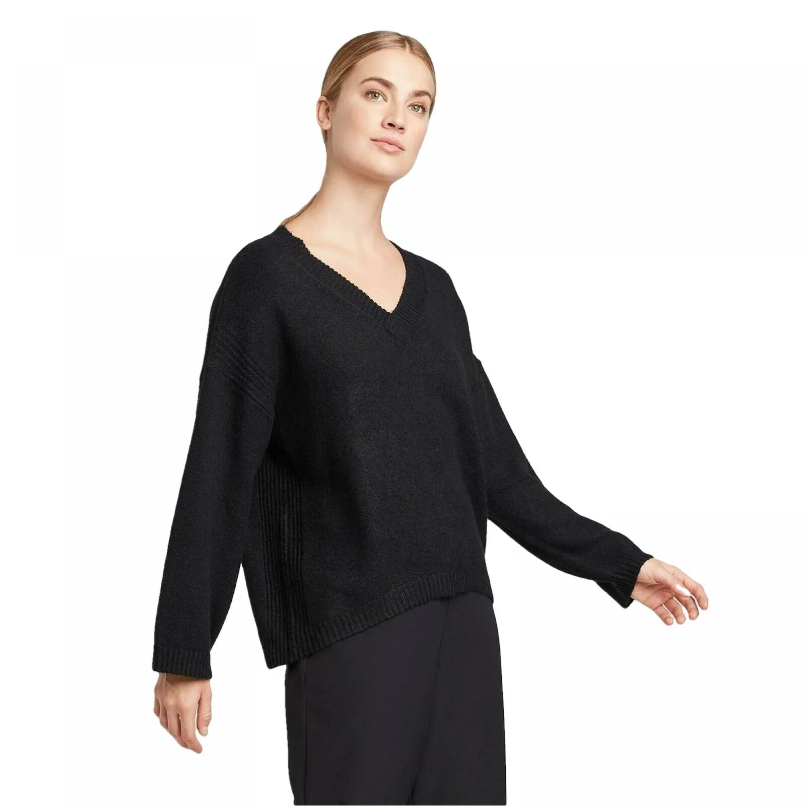 Prologue Women's Drapey V-Neck Pullover Sweater