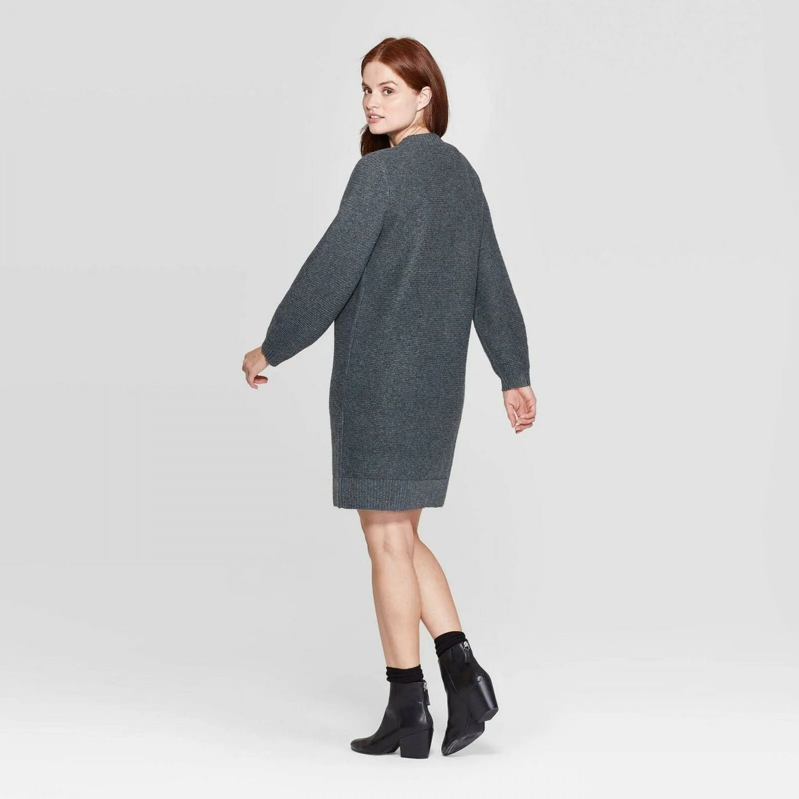 Prologue Women's Long Sleeve Crewneck Sweater Dress