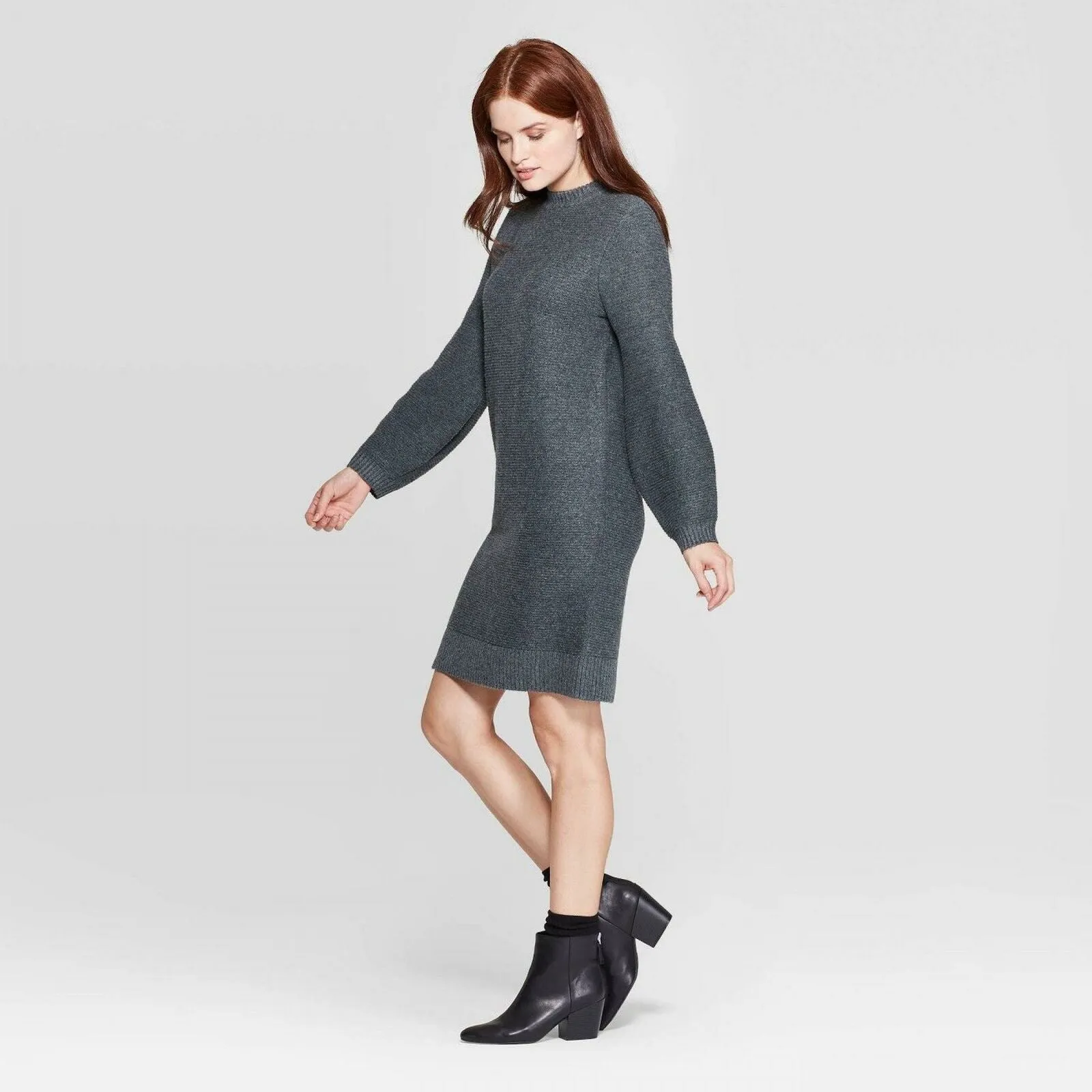 Prologue Women's Long Sleeve Crewneck Sweater Dress