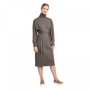 Prologue Women's Long Sleeve Mock Turtleneck Shirt Midi Dress