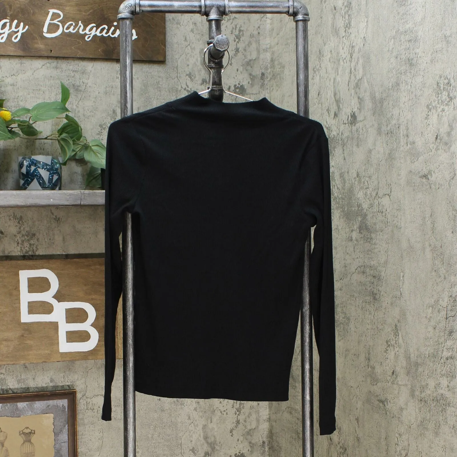 Prologue Women's Long Sleeve Rib Knit V-Neck Top