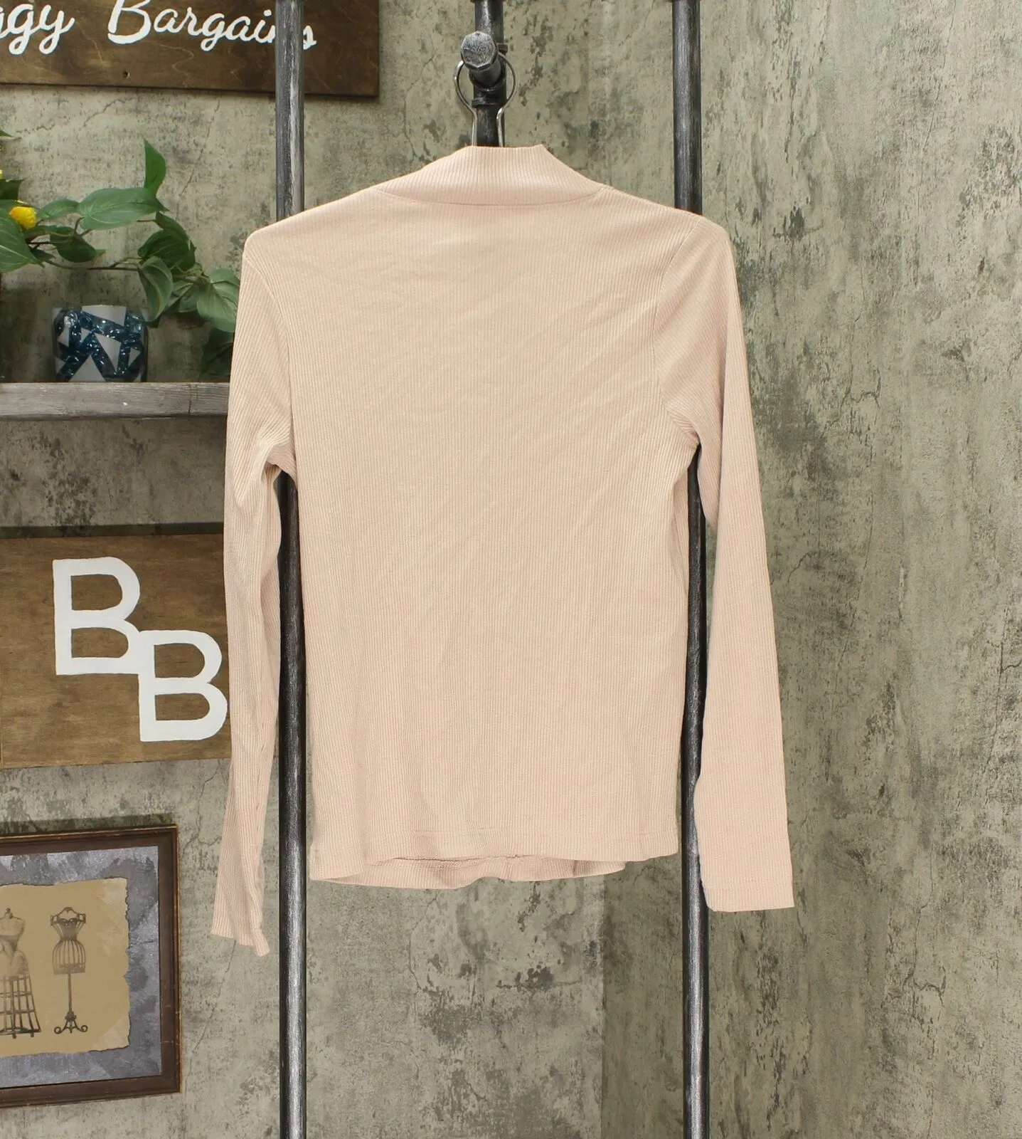 Prologue Women's Long Sleeve Rib Knit V-Neck Top