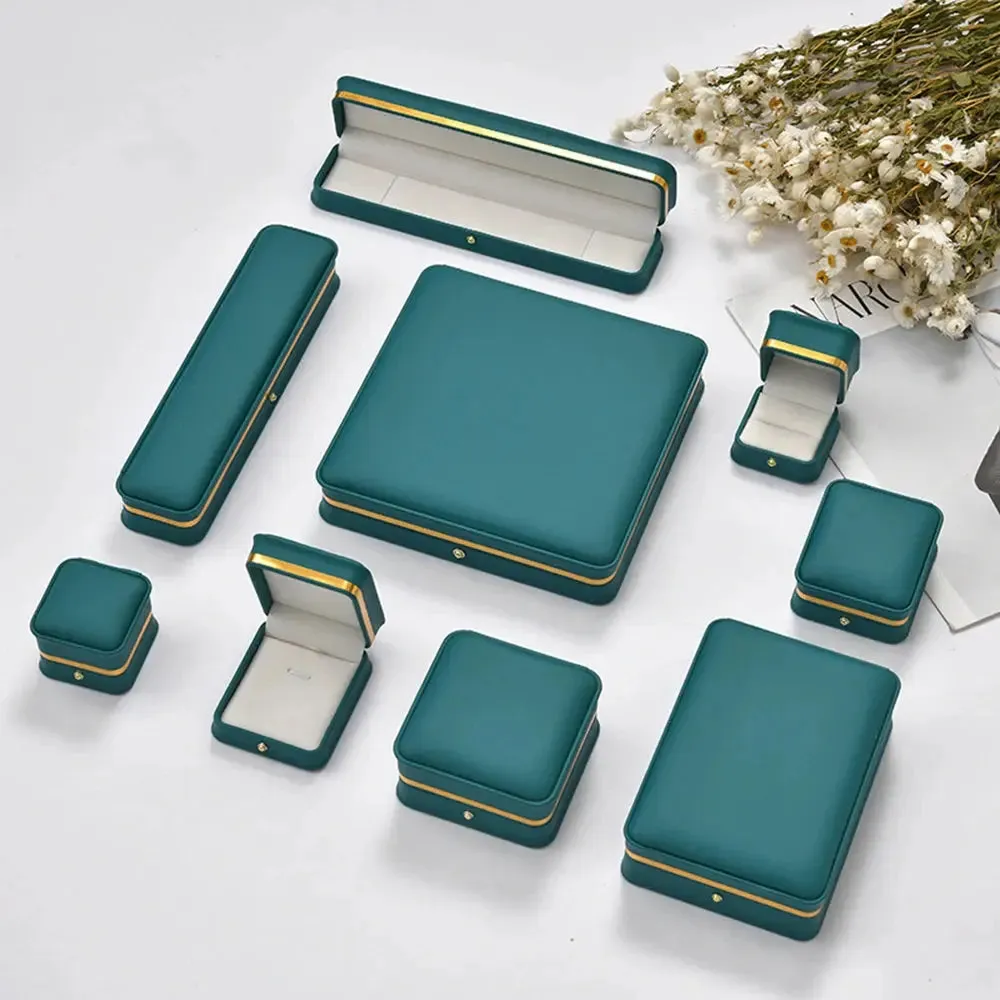 PU Leather Jewelry Box Ring Earrings Necklace Bracelet Storage Box Jewelry Display Case Travel Organizer Gift Packaging Box