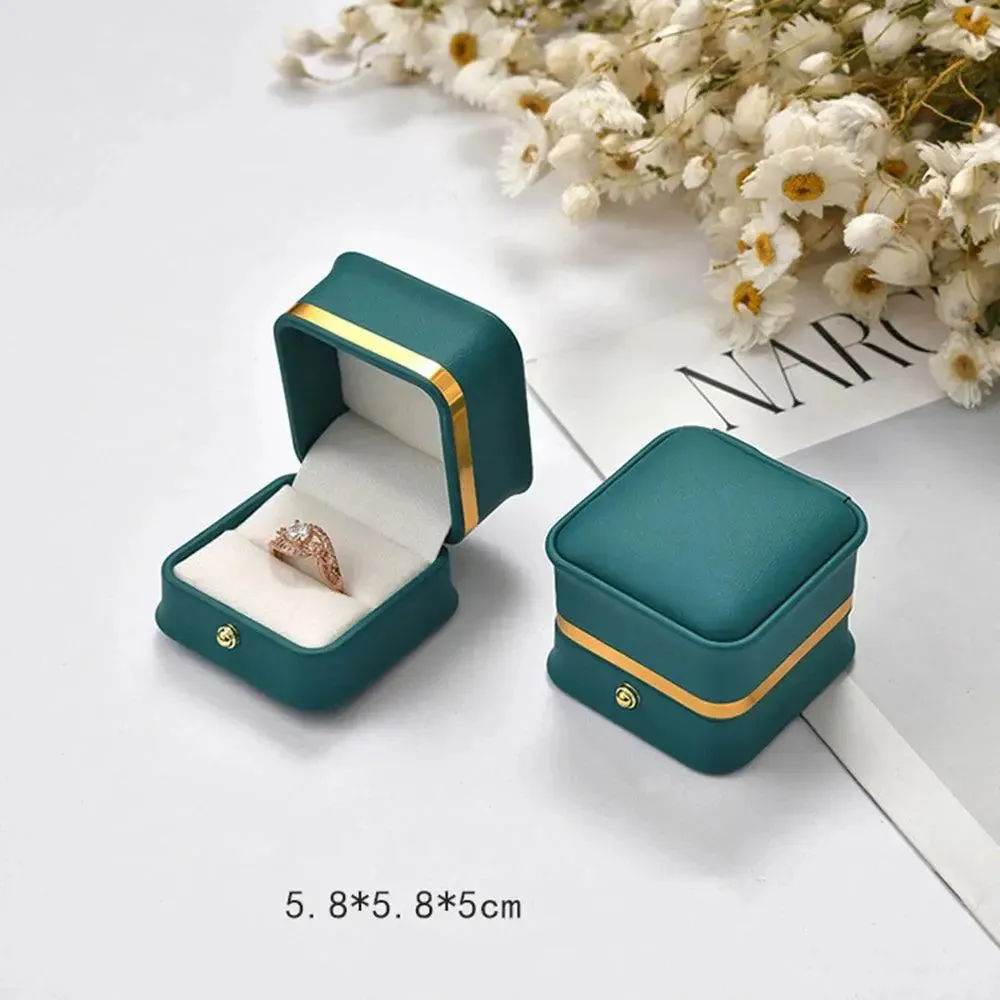 PU Leather Jewelry Box Ring Earrings Necklace Bracelet Storage Box Jewelry Display Case Travel Organizer Gift Packaging Box