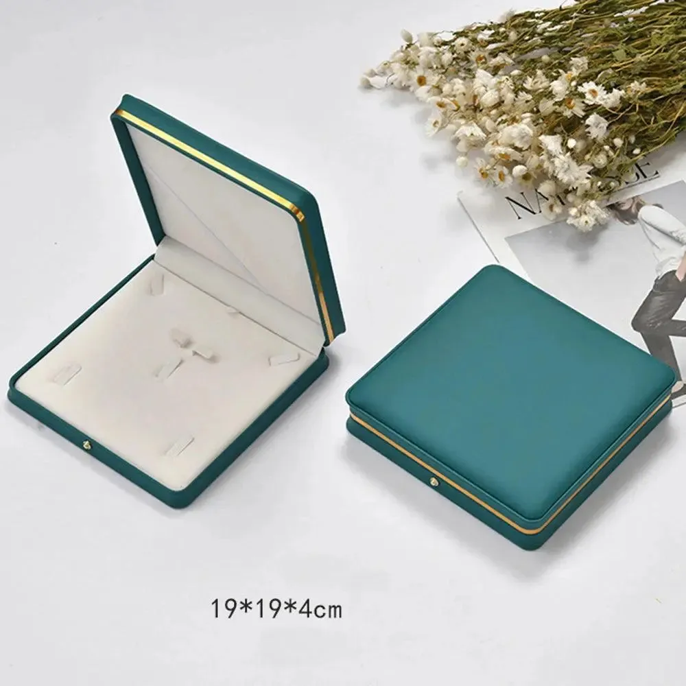 PU Leather Jewelry Box Ring Earrings Necklace Bracelet Storage Box Jewelry Display Case Travel Organizer Gift Packaging Box