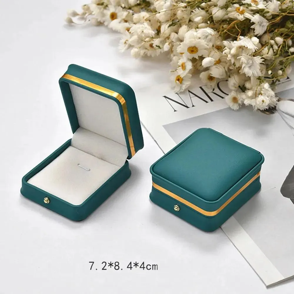 PU Leather Jewelry Box Ring Earrings Necklace Bracelet Storage Box Jewelry Display Case Travel Organizer Gift Packaging Box