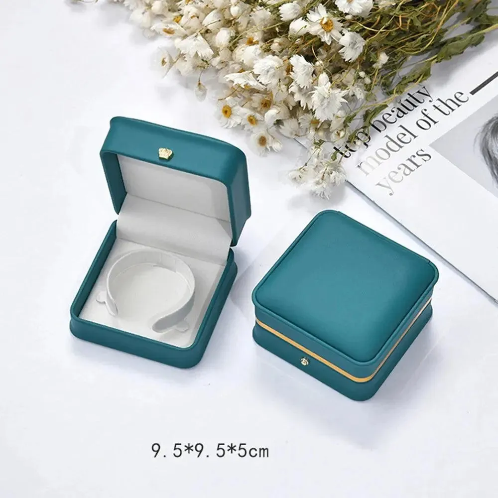 PU Leather Jewelry Box Ring Earrings Necklace Bracelet Storage Box Jewelry Display Case Travel Organizer Gift Packaging Box