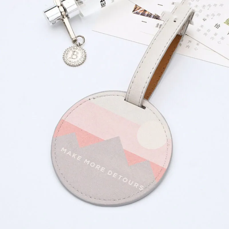 PU printed luggage tag