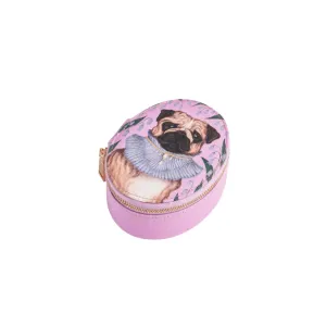 Pug Pet Portraits Oval Jewelry Box