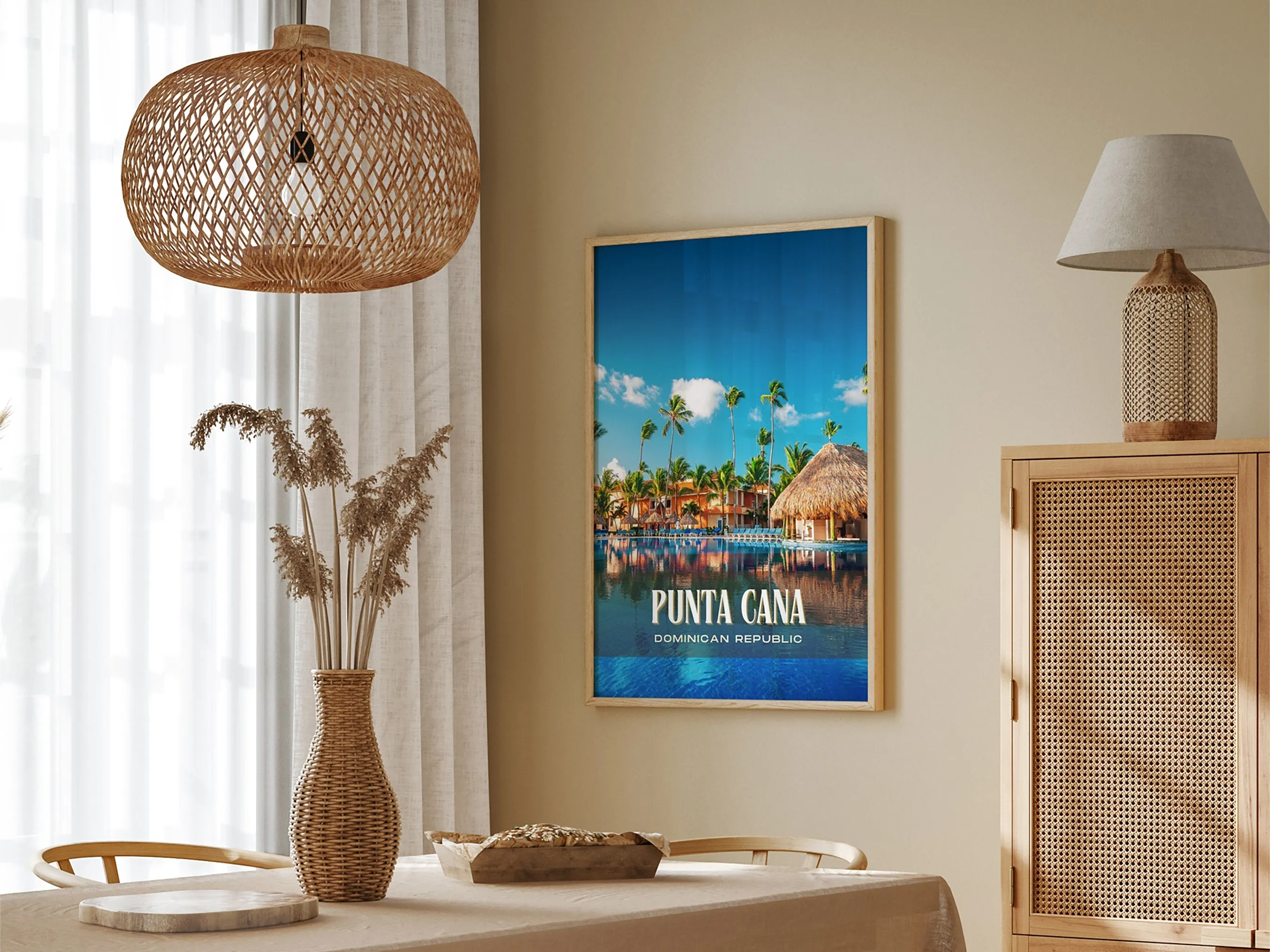 Punta Cana Retro Wall Art, Punta Cana