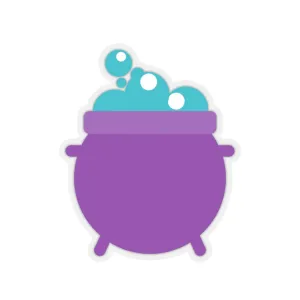 Purple Magic Cauldron Sticker