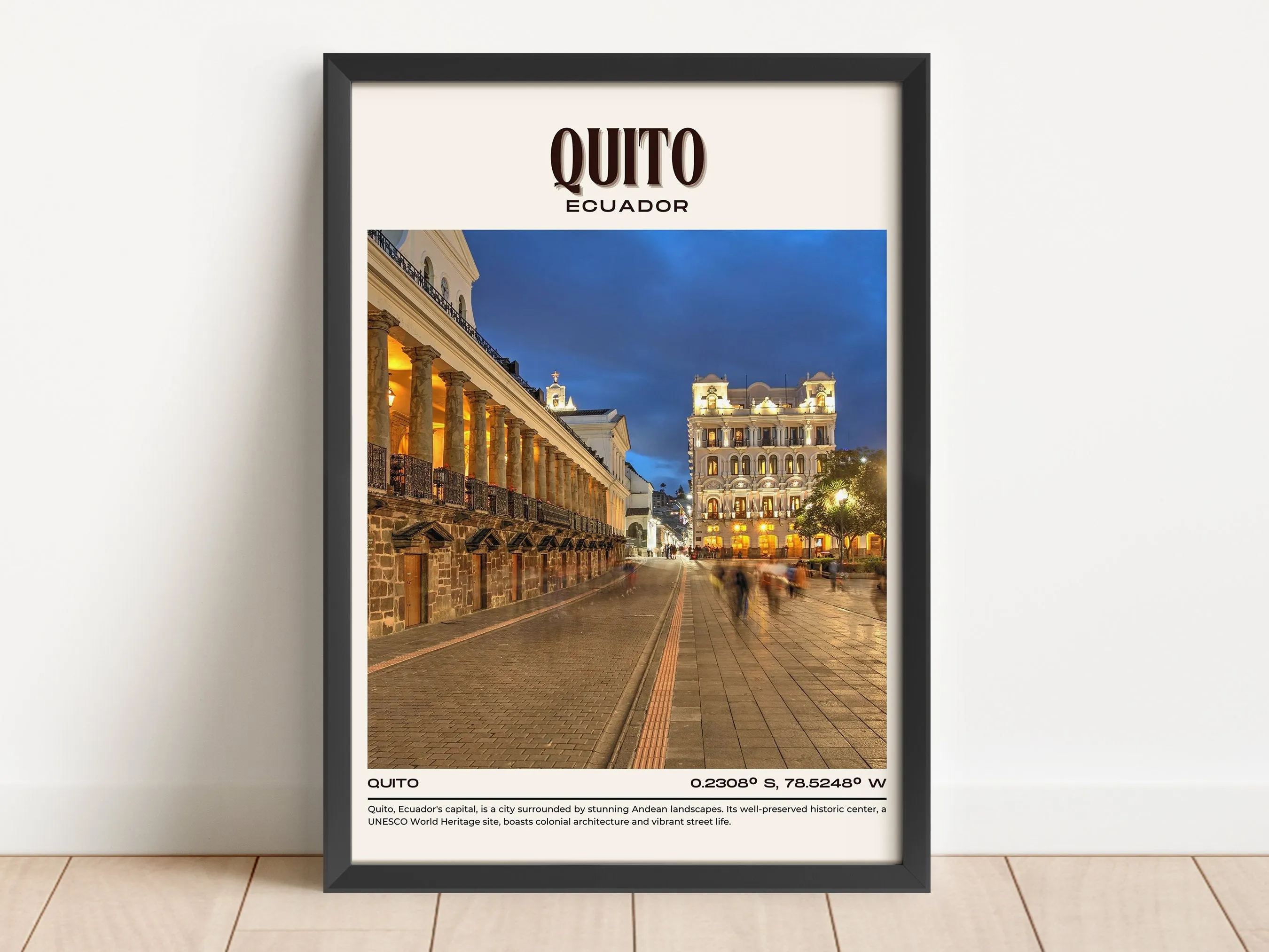 Quito Vintage Wall Art, Ecuador