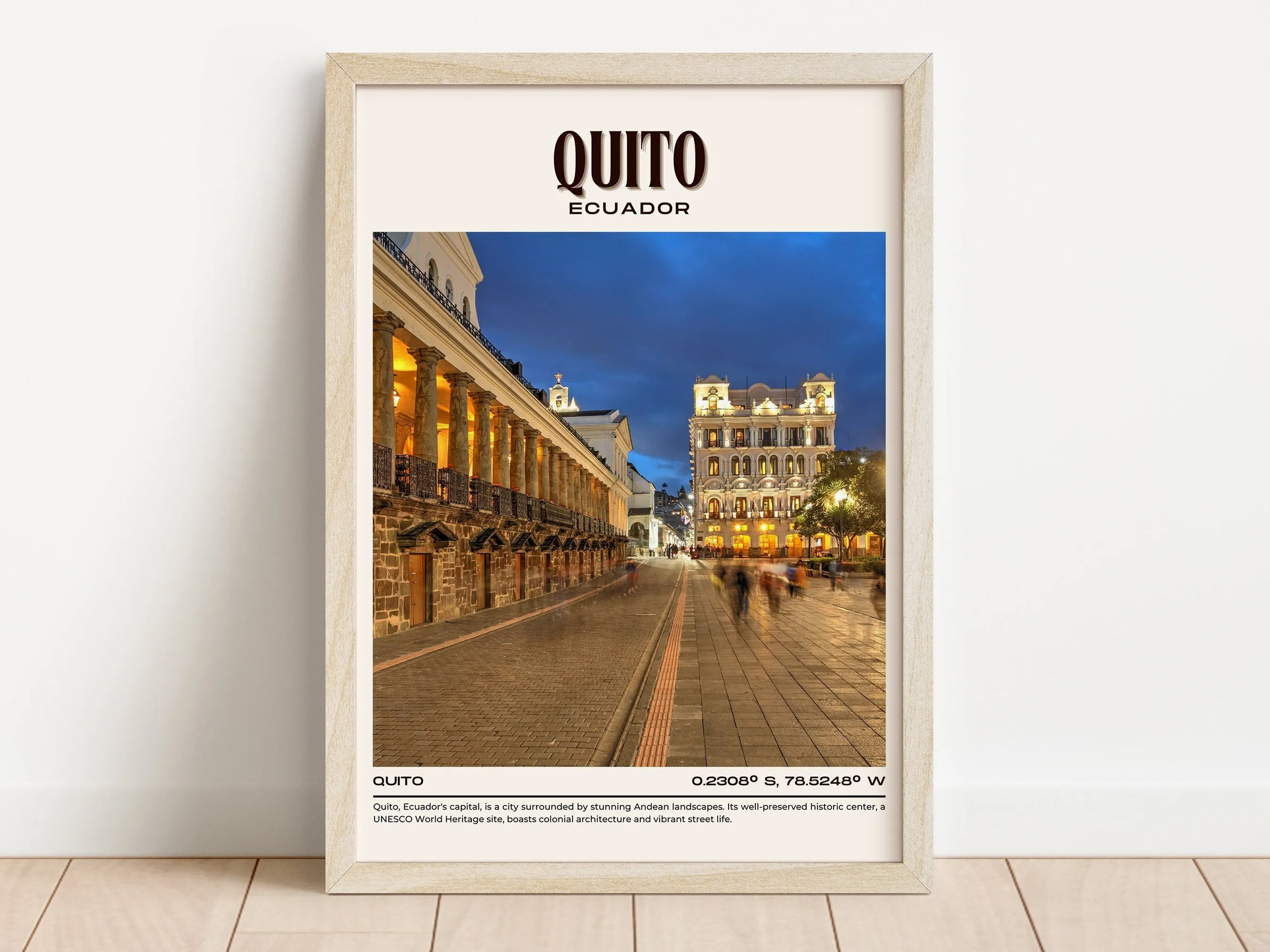 Quito Vintage Wall Art, Ecuador