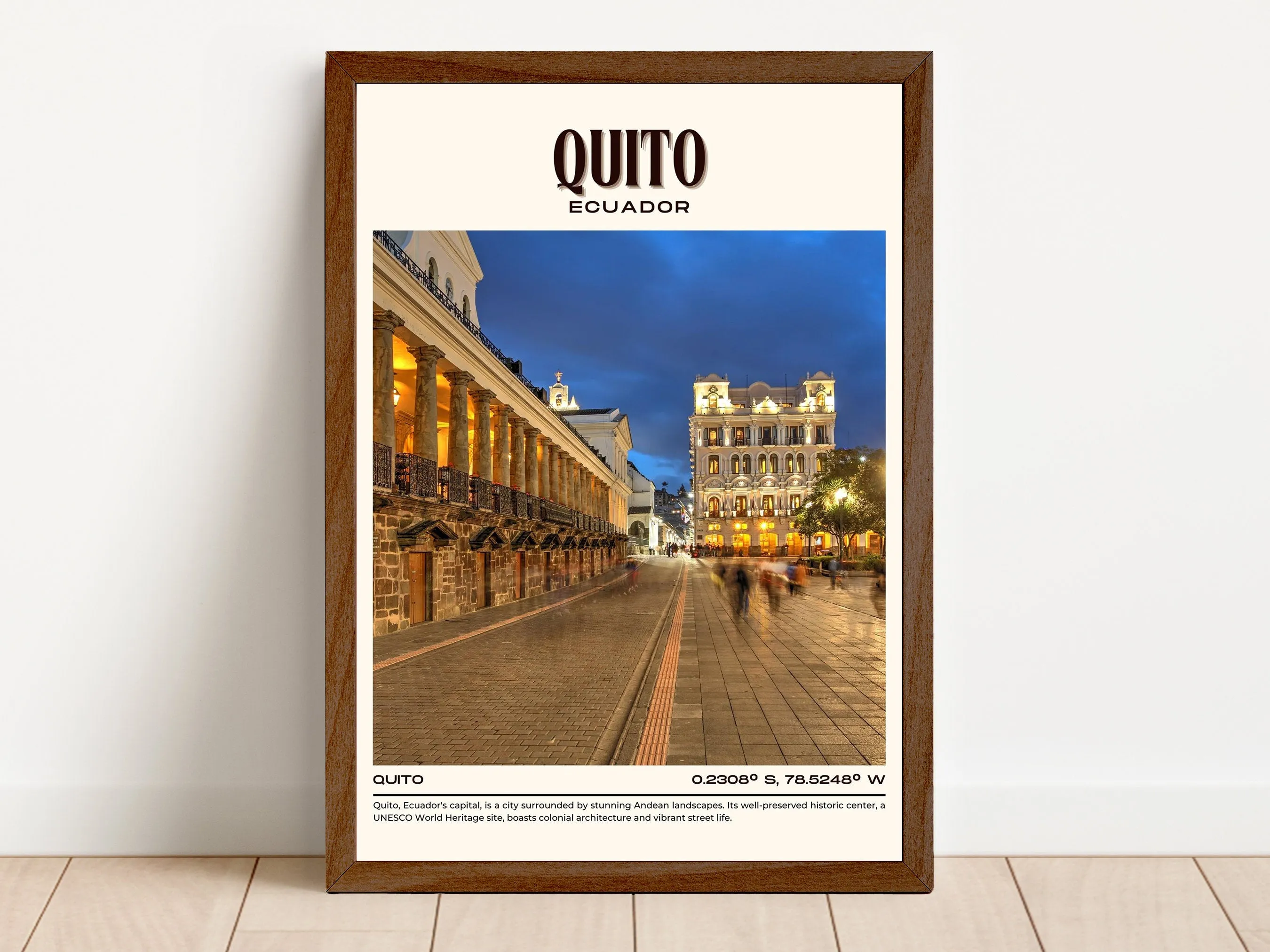 Quito Vintage Wall Art, Ecuador