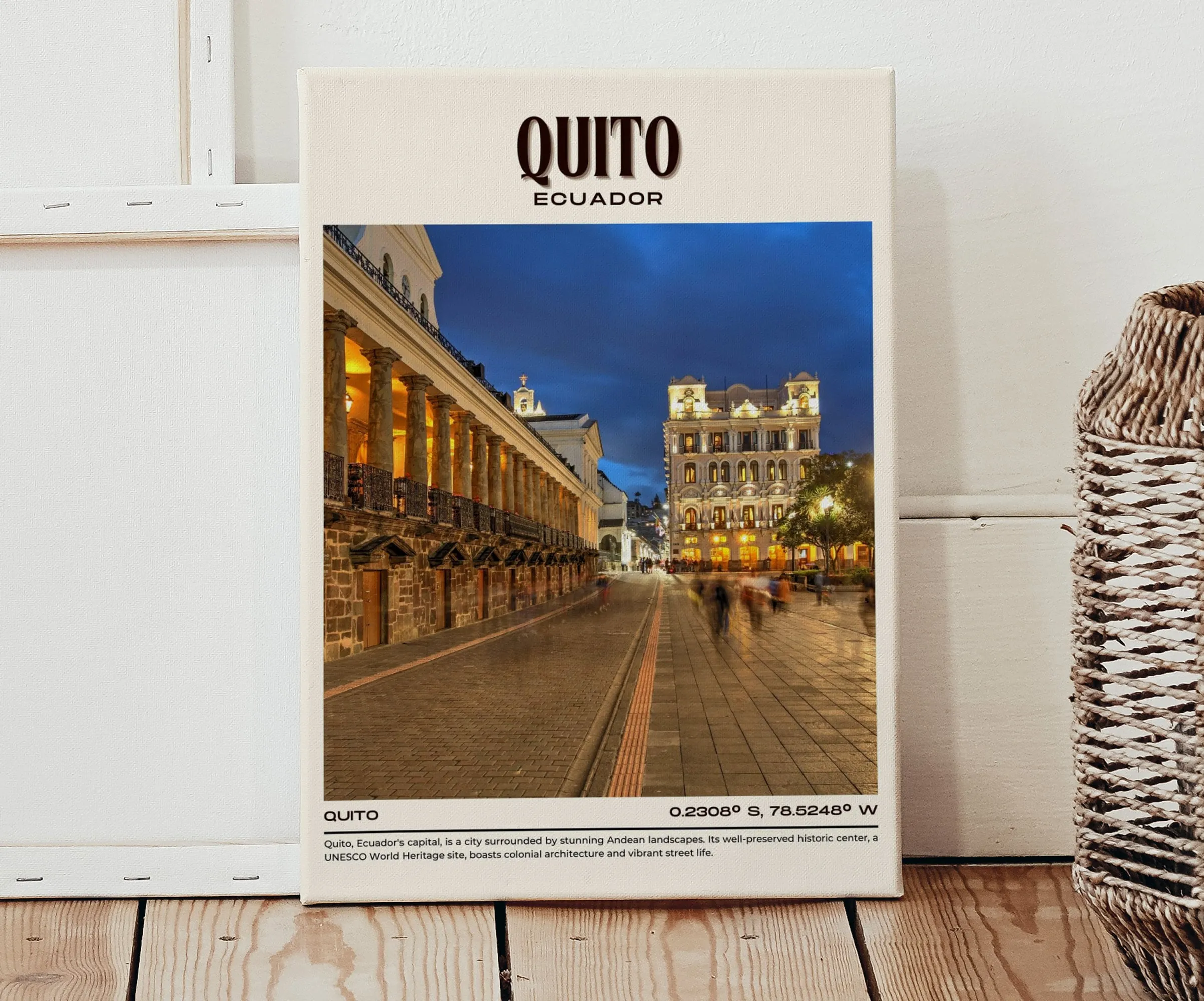 Quito Vintage Wall Art, Ecuador