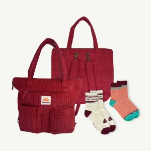 Rad Mama Sock Pack and Convertible Backpack Bundle - Cherry