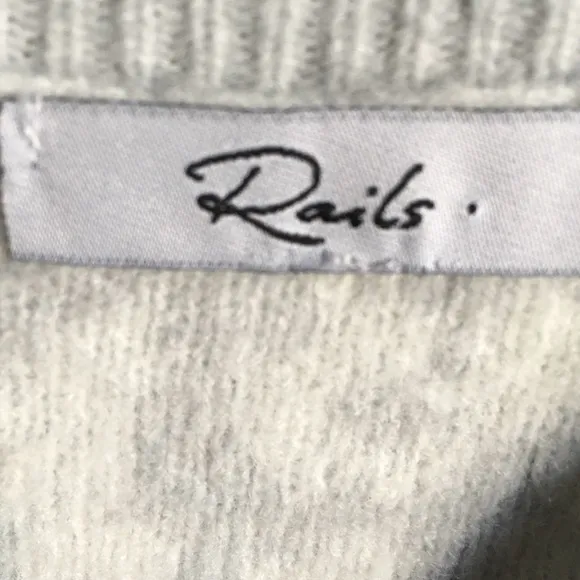 Rails Slouchy Sweater Leopard Titanium Spot Wool Cashmere Blend CrewNeck Sz XS