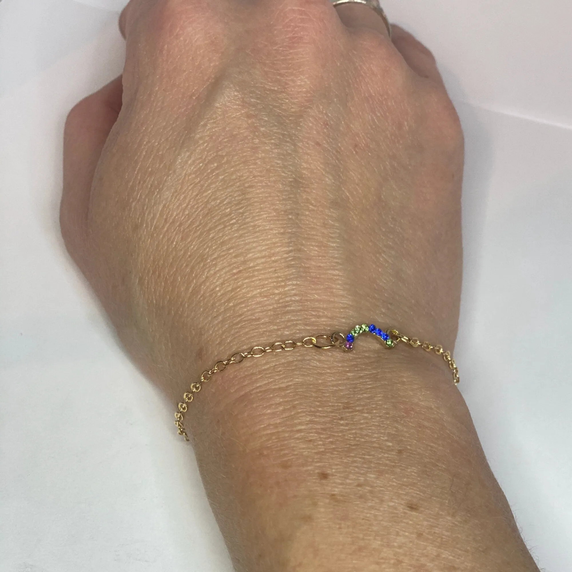 Rainbow baby bracelet, Mothers Day gift for new mom, Newborn baby gift, IVF fertility wish bracelet, Pregnancy gift, Gift after miscarriage