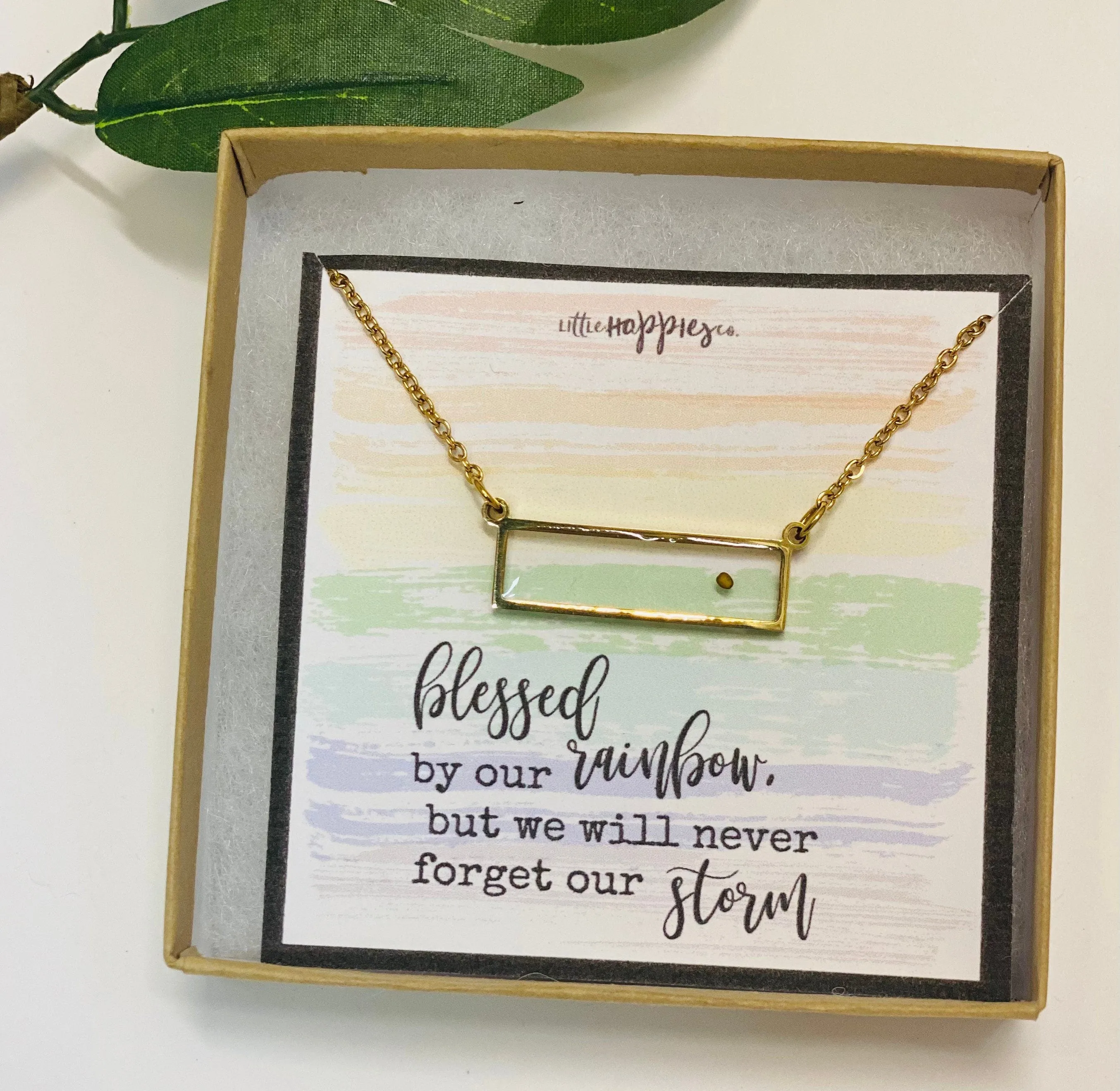 Rainbow Baby Gift, Rainbow Baby Gift for Mom, Mustard Seed Necklace, Baby after Miscarriage, Baby after loss, Rainbow Baby Necklace