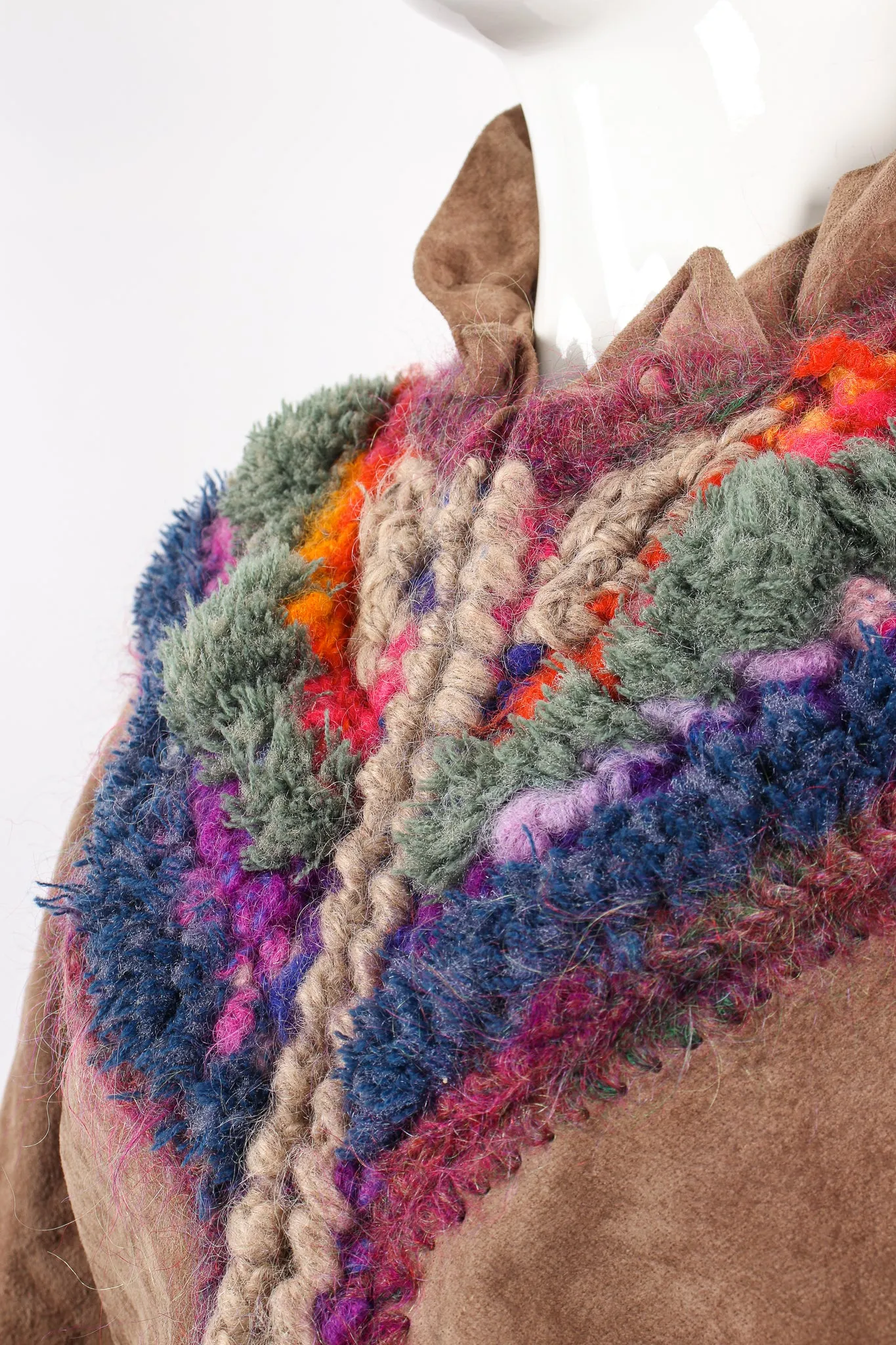 Rainbow Crochet Yoke Jacket