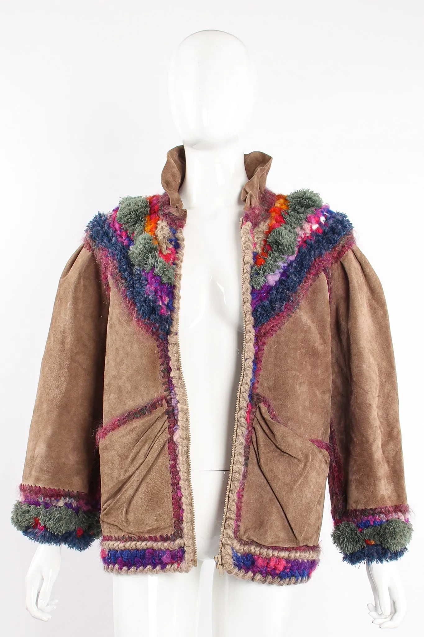 Rainbow Crochet Yoke Jacket