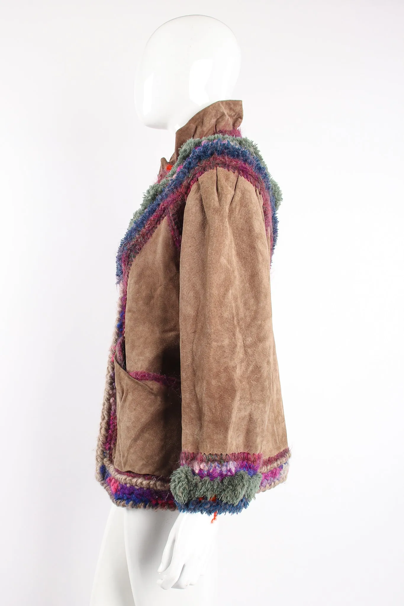 Rainbow Crochet Yoke Jacket