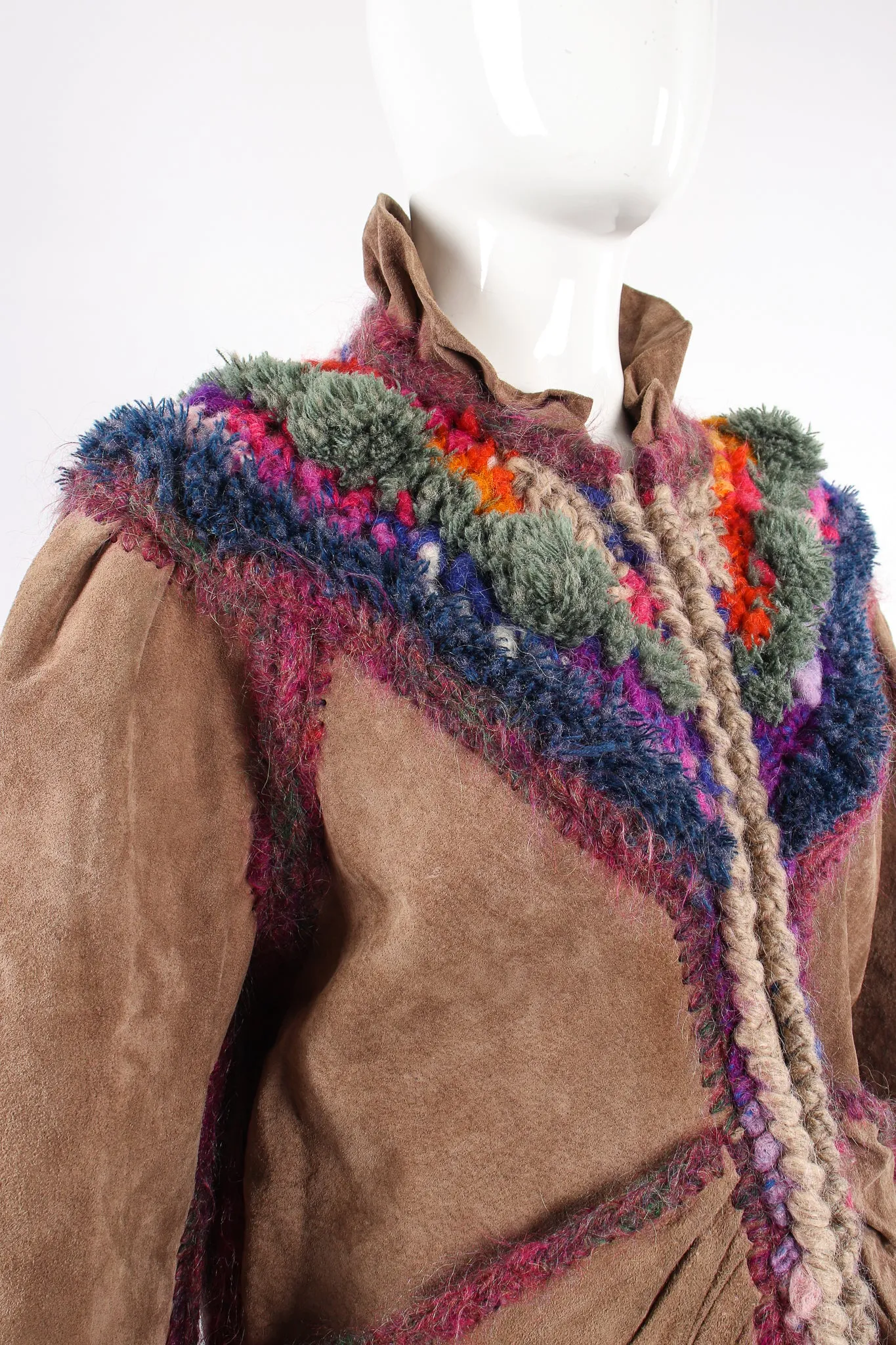 Rainbow Crochet Yoke Jacket