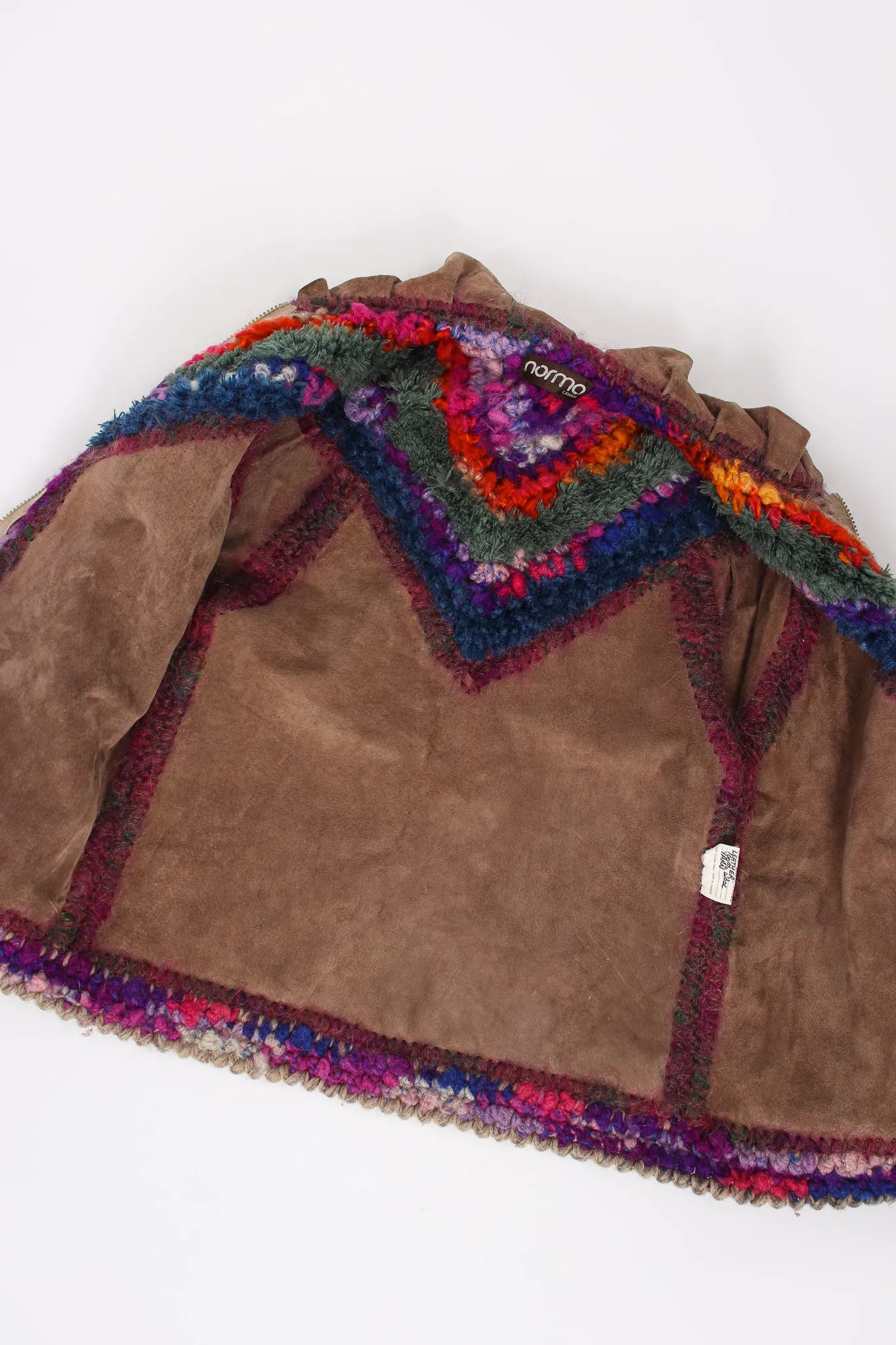 Rainbow Crochet Yoke Jacket