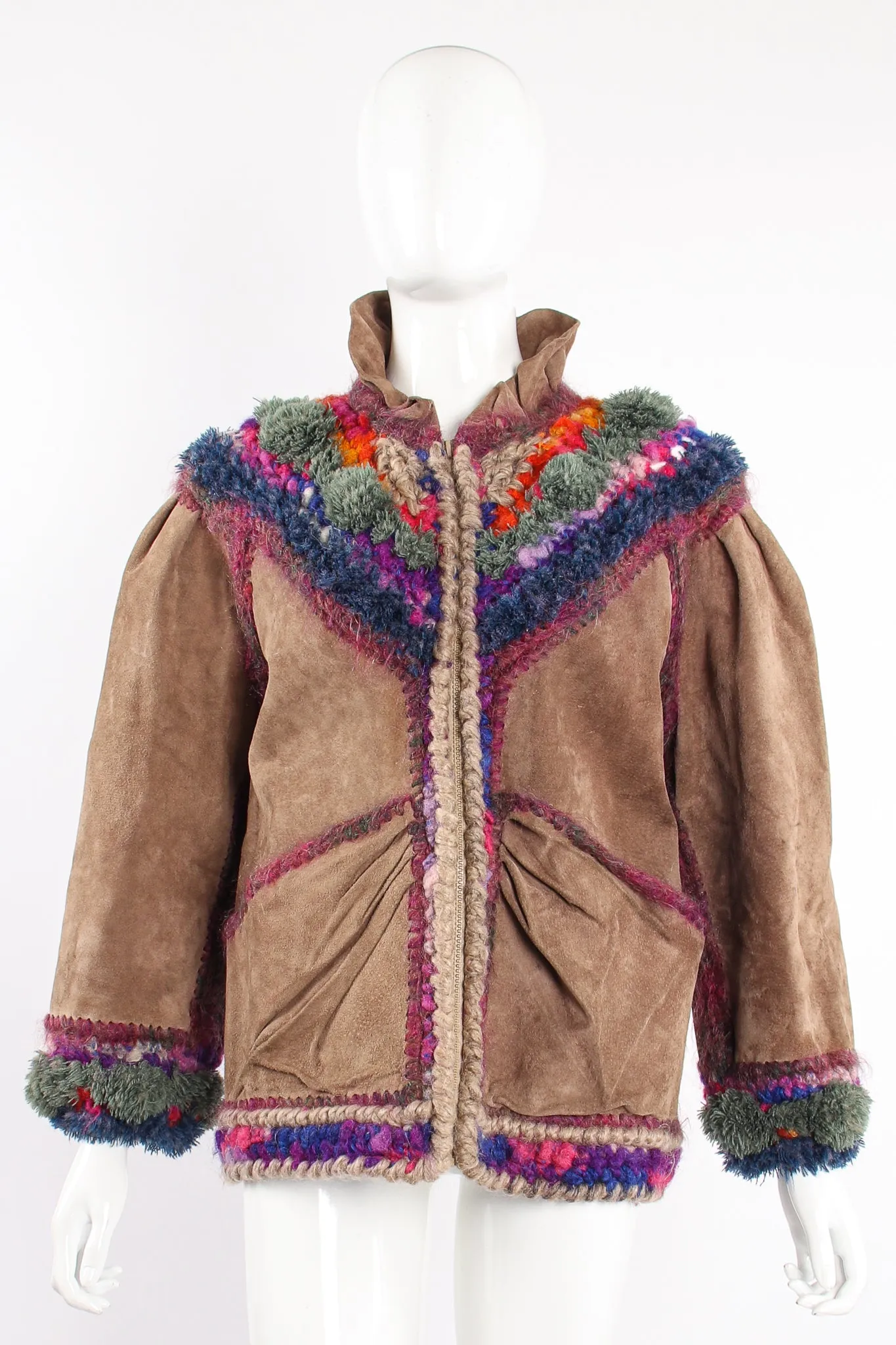 Rainbow Crochet Yoke Jacket