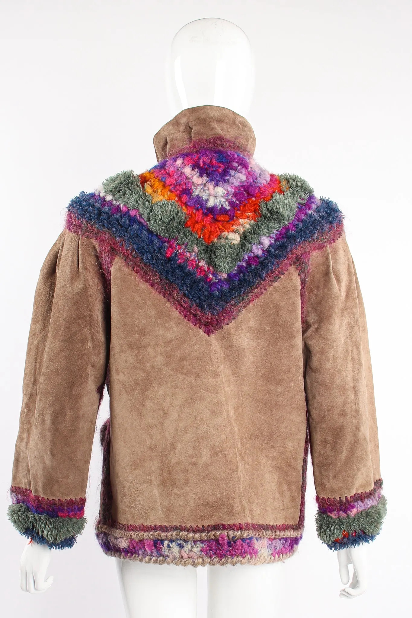Rainbow Crochet Yoke Jacket