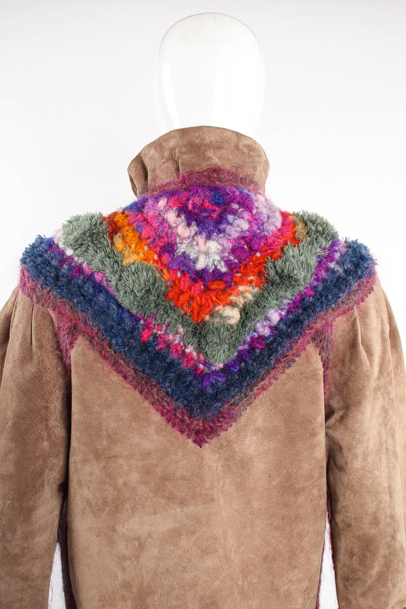 Rainbow Crochet Yoke Jacket